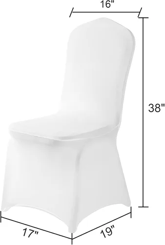 Vista 51 de Funda de elastano para silla, 12 unidades, fundas para silla, fundas para sillas de sala de estar, funda extraíble lavable y elástica para silla