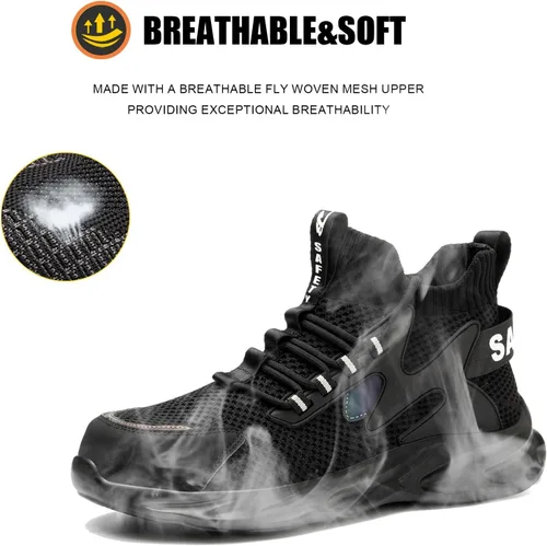 Vista 4 de LIWEGHT Steel Toe Shoes for Women Lightweight Safety Shoes Women Comfortable Composite Steel Toe Sneakers Indestructible Shoes