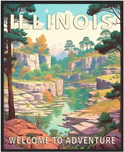 Vista 19 de Póster artístico de Alaska, decoración artística de paisaje retro de Estados Unidos, pintura de montaña y paisaje de aventura para dormitorio, sala