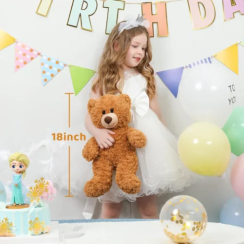 Vista 4 de Tezituor Oso de Peluche Pequeño Animales de Peluche 18 pulgadas, Lindo Oso de Peluche Juguetes de Peluche para Niños Niña Niño, Regalo de Peluche