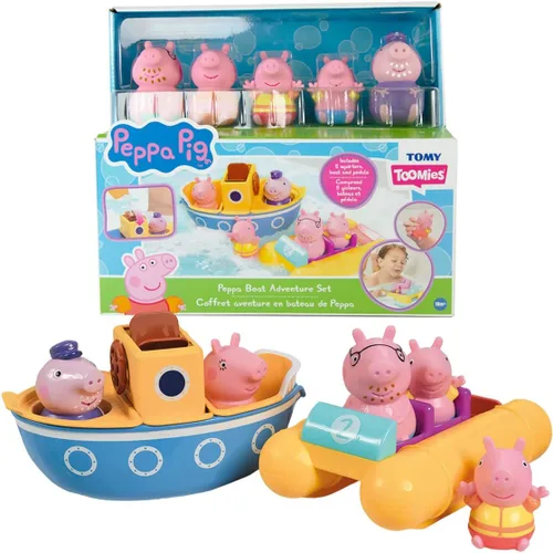 Vista 9 de TOMY Toomies Peppa Pig House Set de Juguetes de Baño – Centro de Actividades para Bañera de Niños Pequeños con Ventosa – Juguetes de Baño para Bebés