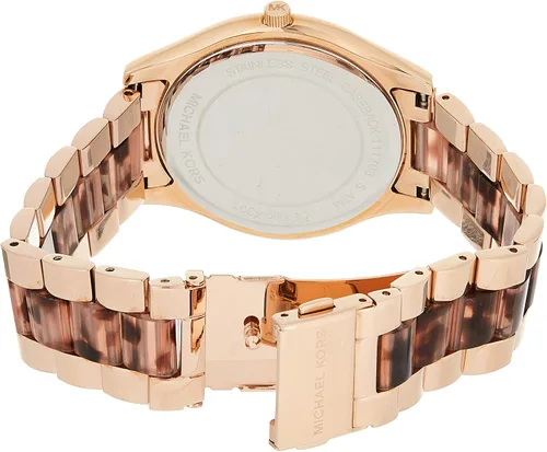 Vista 2 de Michael Kors MK4301 - Reloj delgado para mujer color dorado y rubor