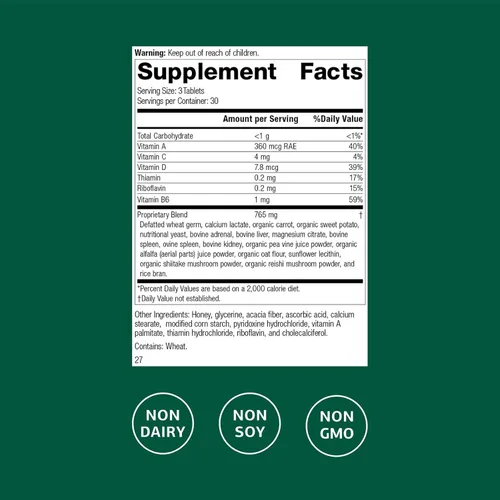 Vista 2 de Standard Process Catalyn - Tableta de bienestar general para ayudar a la actividad antioxidante, contiene vitaminas A, B6 y D, diseñada para cerrar