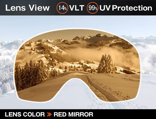 Vista 2 de ZERO TECH BASE Outlet Compatible Replacement Lens for Oakley Airbrake Snow Goggles Mirror type