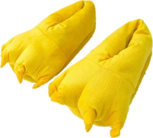Vista 11 de MizHome Pantuflas unisex de garra de animal de tacto suave para el hogar, ideales para disfraces Negro