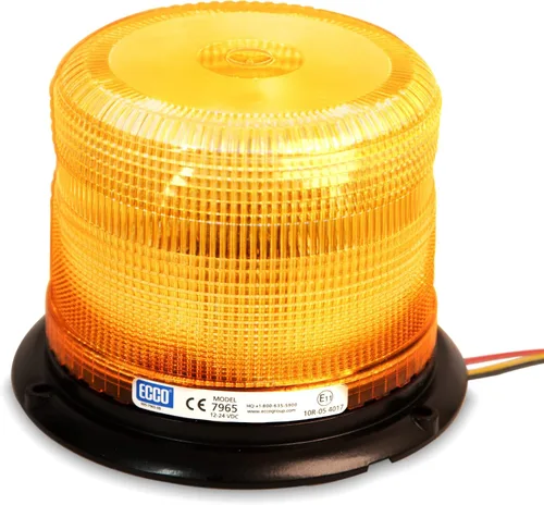Vista 2 de ECCO 7965A Faro de luz LED: Pulse II, perfil bajo, 12-24V CC, 11 patrones de destellos, ámbar