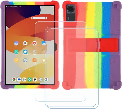 Vista 12 de TPU Cover for Lenovo Idea Tab Pro Gen 2 + 3 HD Tempered Glass, Silicone Shell Bumper Protective Back Case - 9 Hardness Anti-Scratch Screen Protector