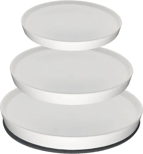 Vista 35 de Yukfona - 4 bandejas de cerámica para macetas, bandejas de 4 5 6 7 8 9 10 11 12 13 pulgadas para interior y exterior, resistente, duradera, base