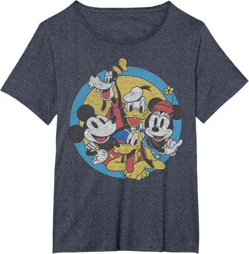 Vista 35 de Disney Camiseta retro de Mickey and Friends Group Shot