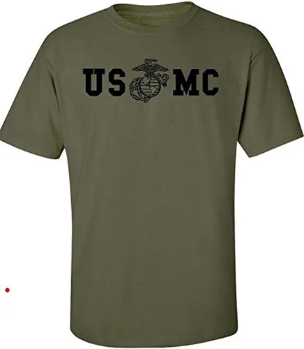 Vista 2 de Lucky Ride Marine Corps Bull Dog Front and Back USMC - Camiseta militar para hombre