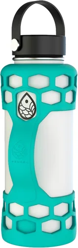 Vista 14 de Protector de funda de silicona para maletero con asa, compatible con Hydro Flask de 40 onzas, 32 onzas, 24 onzas, 21 onzas, parachoques protector