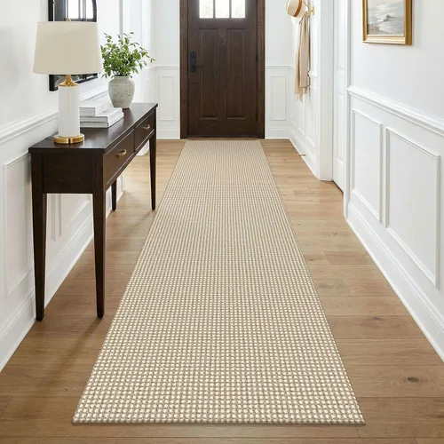 Vista 238 de KOZYFLY - Tapete para puerta de interior, lavable, pequeña, antideslizante, con respaldo de goma, felpudo de algodón para el hogar, color negro