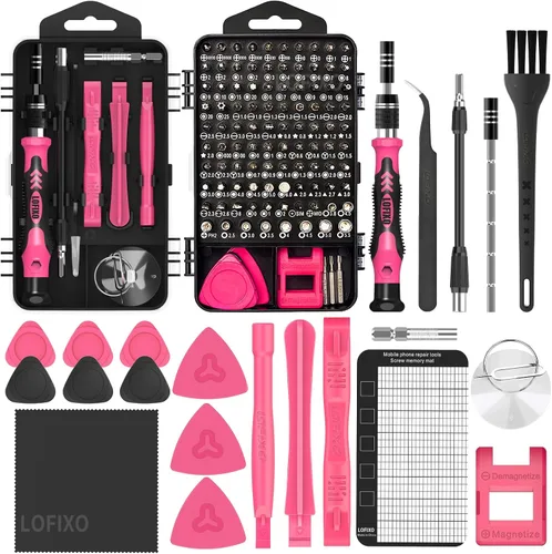Vista 8 de Juego de destornilladores de precisión, kit de reparación de gafas, destornillador magnético Torx T6 T8 T9 T10, Pentalobe P5, Triwing, cabeza plana