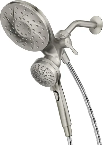 Vista 12 de Moen Magnetix - Cabezal de ducha cromado de 8 funciones y ducha de mano extraíble con spray de limpieza Power Boost, 260C1EP