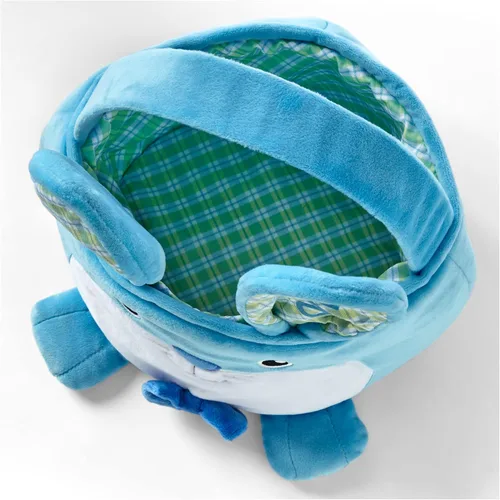 Vista 9 de Let's Make Memories - Canasta de Pascua personalizada con amigos peludos, canasta para niños, diseño de conejito de Pascua azul, solo incluye