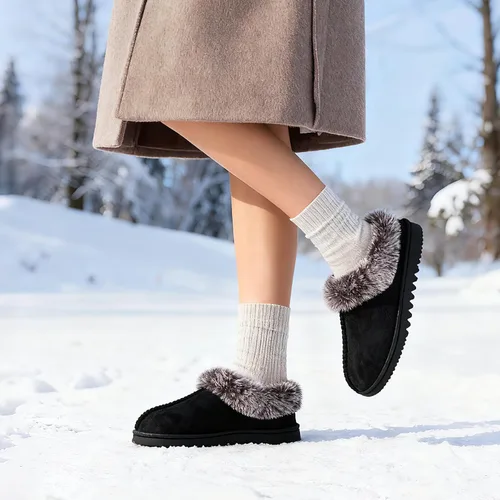 Vista 2 de UBXRIN Pantuflas cómodas de espuma viscoelástica para mujer Negro