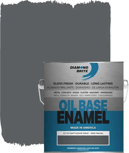 Vista 17 de Pintura esmaltada a base de aceite de 1 cuarto de galón en gris acorazado 32150-2