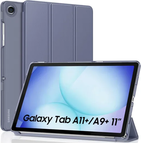 Vista 39 de MoKo Funda para Galaxy Tab A9+/A9 Plus de 11 pulgadas 2023, Funda Protectora Inteligente Delgada con Soporte y Carcasa Trasera Translúcida de PC