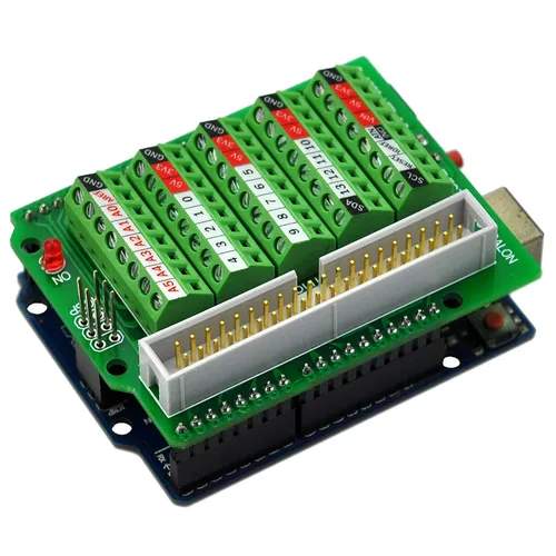 Vista 9 de Electronics-Salon Módulo Breakout de Bloque de Terminales de Tornillo Arduino, para Arduino UNO R3.