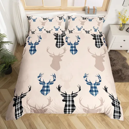 Vista 11 de Funda de edredón de Navidad, tamaño individual, funda de edredón con estampado de copos de nieve de Papá Noel, Año Nuevo, Navidad, decoración