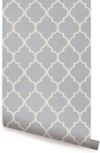 Vista 5 de Papel para empapelar diseño marroquí - Pelar y pegar - por Simple Shapes, Beige
