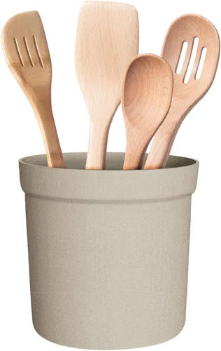Vista 10 de OGGI - Portautensilios de acero inoxidable extragrande - Organizador de utensilios de cocina de 7", con base con peso para mayor estabilidad