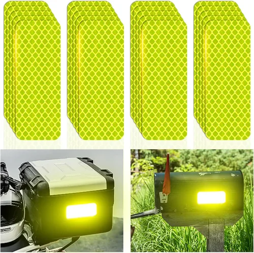Vista 11 de PHIXBEAR 20 piezas calcomanías reflectantes súper reflectantes hechas de 3M 823i, cinta reflectante de seguridad para automóvil, bicicleta, buzón