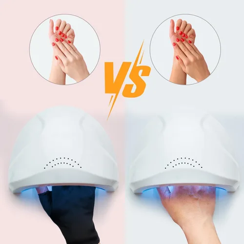 Vista 2 de Syhood 3 pares de guantes de luz UV para lámpara de uñas de gel, guantes de manicura, guantes anti UV sin dedos, protegen las manos de la lámpara