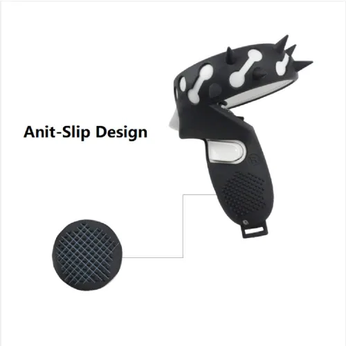 Vista 3 de NIUVR Funda de agarre para control táctil compatible con accesorios MetaOculus Quest 2 funda protectora antitiro con correa ajustable de nailon
