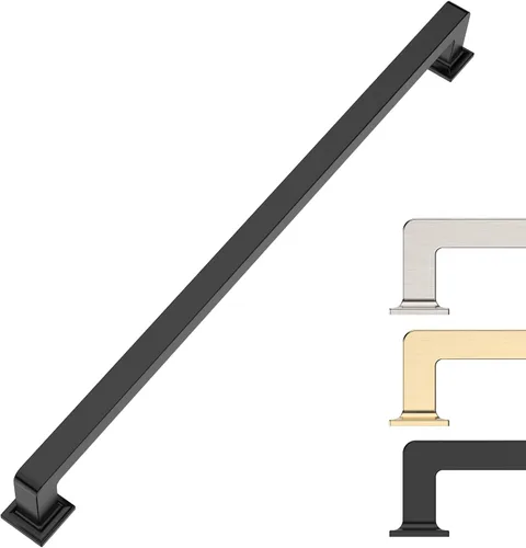 Vista 31 de 9BUILD Paquete de 6 pomos de latón cepillado de 1.2 pulgadas para gabinetes, pomos dorados para cajones, perillas cuadradas para gabinetes