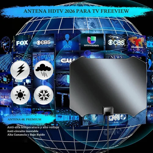 Vista 8 de Antena de TV mejorada 2026 para Smart TV, antena interior para canales