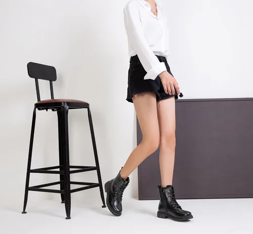 Vista 5 de Vepose Botines de combate clásicos con cordones 962223 para mujer