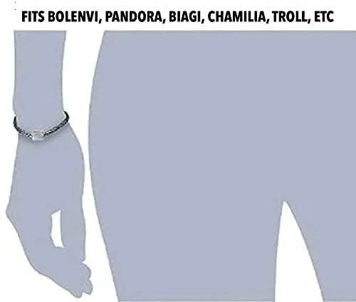 Vista 6 de Abalorio de plata de ley 925 que se adapta a pulseras y collares Pandora y más bricolaje (auto clásico vintage)