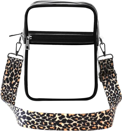 Vista 10 de Bolsas transparentes para estadio para mujer, bolso cruzado pequeño