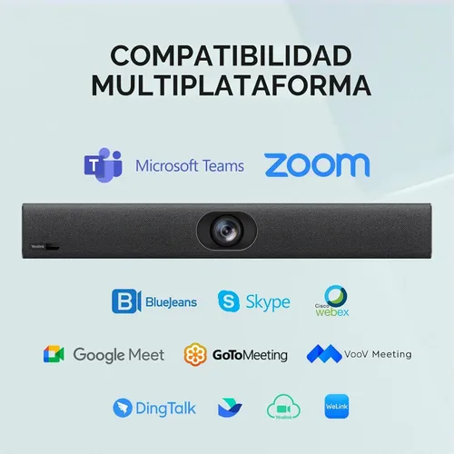 Vista 6 de Sistema de cámara de sala de conferencias Yealink UVC40 E2 4K 8 Mic para salas Huddle PC/Mac/laptop Compatible, Ultra HD 4K, 120 Degree Wide-Angle