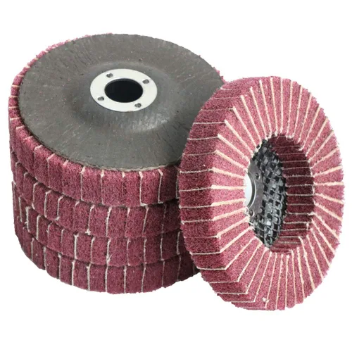 Vista 8 de FPPO 5 piezas disco de aleta de fibra de nailon de 4.5" x 7/8" pulgadas, rueda de pulido y esmerilado, almohadilla de fregado rueda de pulido