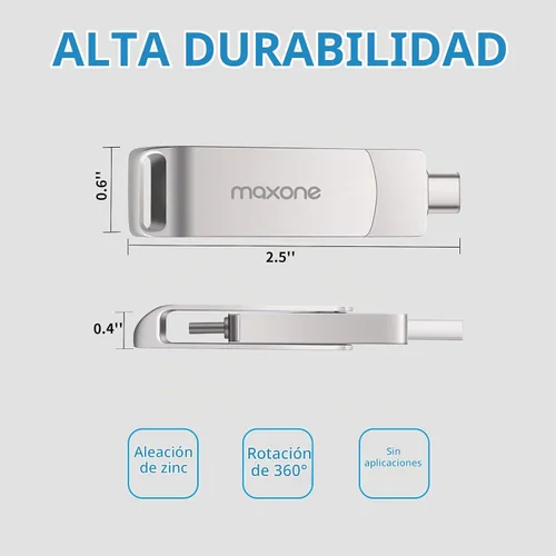 Vista 4 de Maxon e Flash Drive USB tipo C Ambos 3.1 Tech - 2 en 1 Dual Drive Memory Stick OTG de alta velocidad, compatible con Android Smartphone Computer