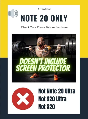 Vista 2 de ArmadilloTek Vanguard - Funda diseñada para Samsung Galaxy Note 20 5G (versión 2020) de grado militar, cuerpo completo, resistente, con soporte