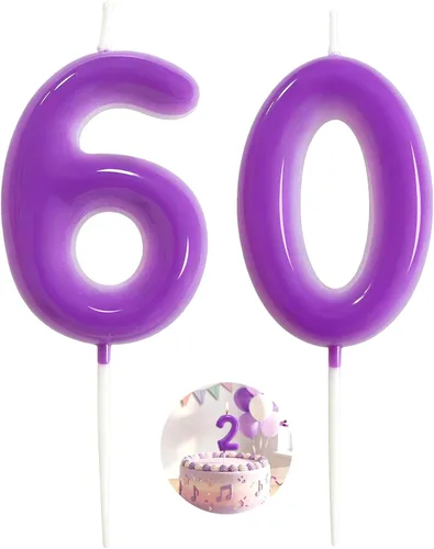 Vista 152 de Velas número 2 arcoíris con número 3D de feliz cumpleaños para decoración de fiesta de pastel de cumpleaños, suministros de celebración