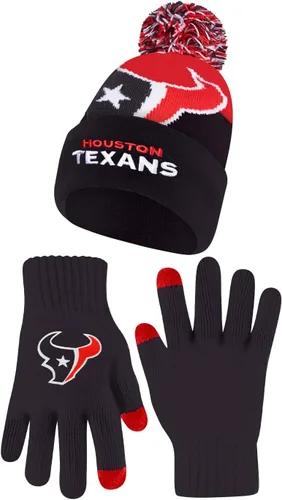 Vista 47 de Ultra Game Adults NFL Official Super Soft Winter Beanie Knit Hat With Warm Touch Screen Gloves
