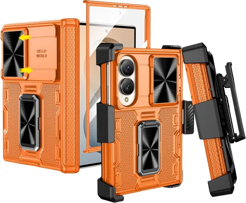 Vista 40 de VEGO - Funda para Galaxy Z Fold 4 con clip para cinturón y protector de pantalla 360°Ring Kickstand & Camera Cover, Hinge Protection Shockproof