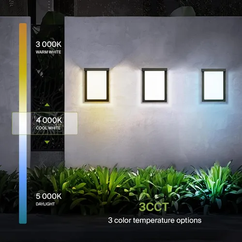 Vista 5 de ASD Lámpara LED de pared para exteriores de 8", aplique de casa para puerta delantera 3CCT, regulable, impermeable, certificada por ETL 12W