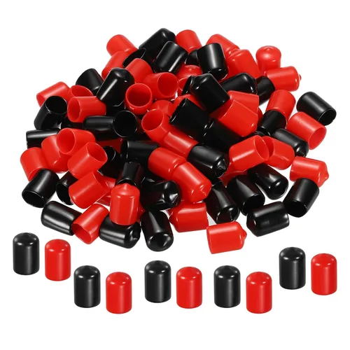 Vista 36 de MECCANIXITY 50 unids tapas de goma Surtido de 0.079 in PVC vinilo tornillo rosca protector para tornillo tornillo negro rojo