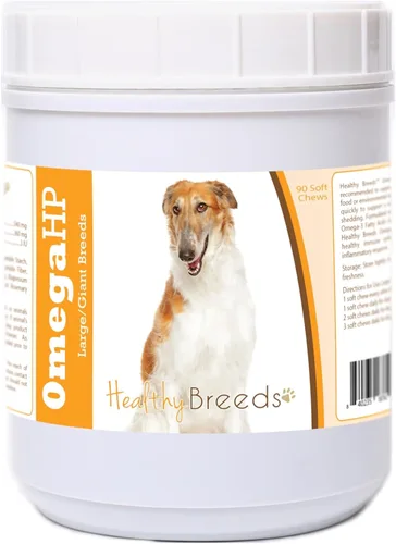 Vista 134 de Healthy Breeds Affenpinscher Omega HP - Masticables suaves para piel y pelaje, 60