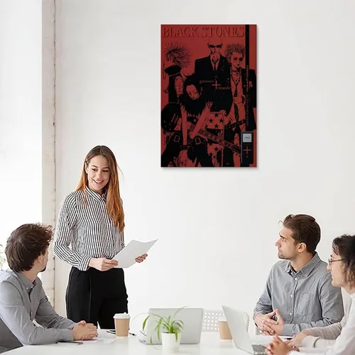 Vista 5 de Fuwo Póster de anime Nana de piedra negra, póster de los años 90, arte de pared, póster estético, 16 x 24 pulgadas (15.7 x 23.6 in)