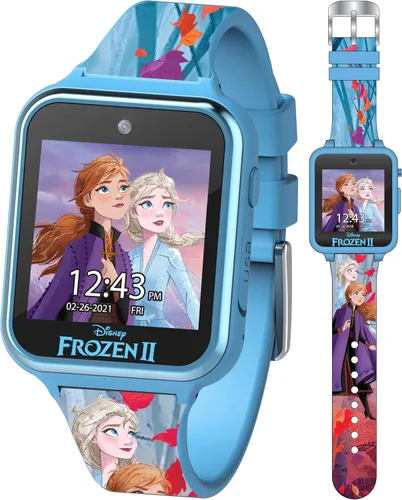 Vista 6 de Accutime Reloj inteligente Disney Frozen para niños con cámara para niños y bebés - Reloj inteligente interactivo para niños y niñas