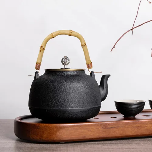 Vista 4 de 3 piezas de repuesto de mango de tetera de bambú, mango de madera hecho a mano para teteras de cerámica china, tetera japonesa con cable, accesorios