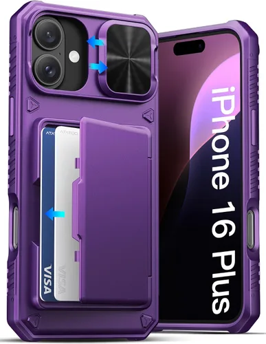 Vista 36 de ATATOO Funda Cartera para iPhone Air, Portador de Tarjetas Integrado (3-5 Tarjetas) [Bloqueo RFID] y Cubierta Deslizante para Cámara, Protección