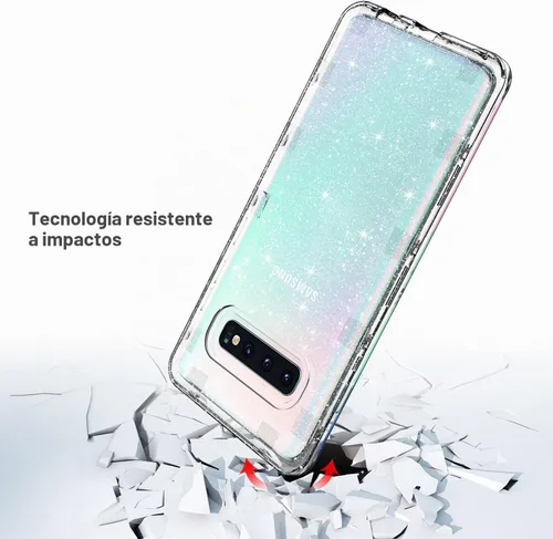 Vista 4 de ULAK Funda compatible con Galaxy S10 Plus, cubierta trasera brillante brillo claro