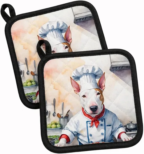 Vista 44 de Caroline's Treasures Coton de Tulear El Chef Par de Agarraderas de Ollas de Cocina Resistentes al Calor Juegos de Agarraderas de Ollas Almohadillas